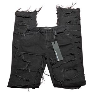 Rockstar Original Black Stacked Flare Jeans Women's Size XS NEW 32in Inseem